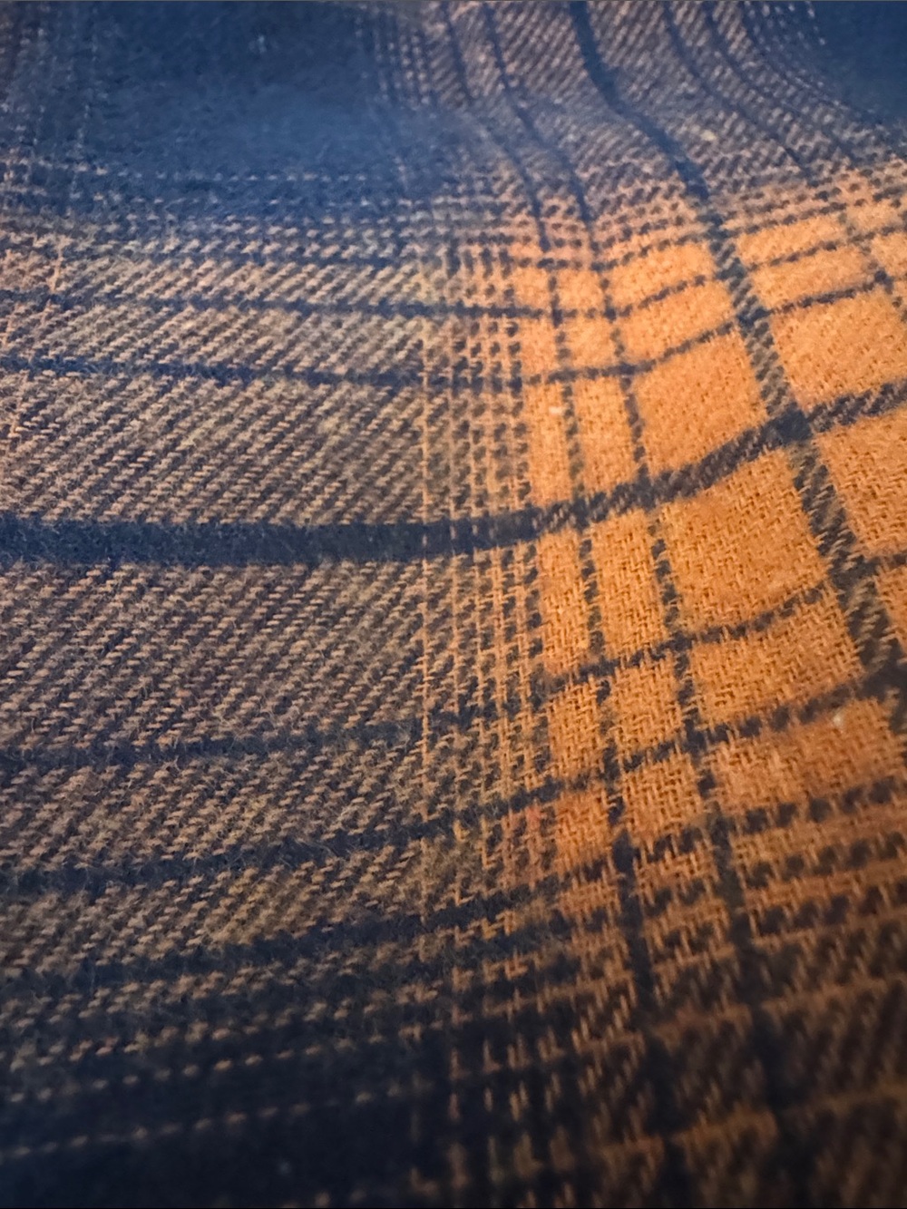 NWT Bohemela Orange and Navy Plaid Wide-Leg Lounge Pants, Various Sizes - Picture 10 of 14